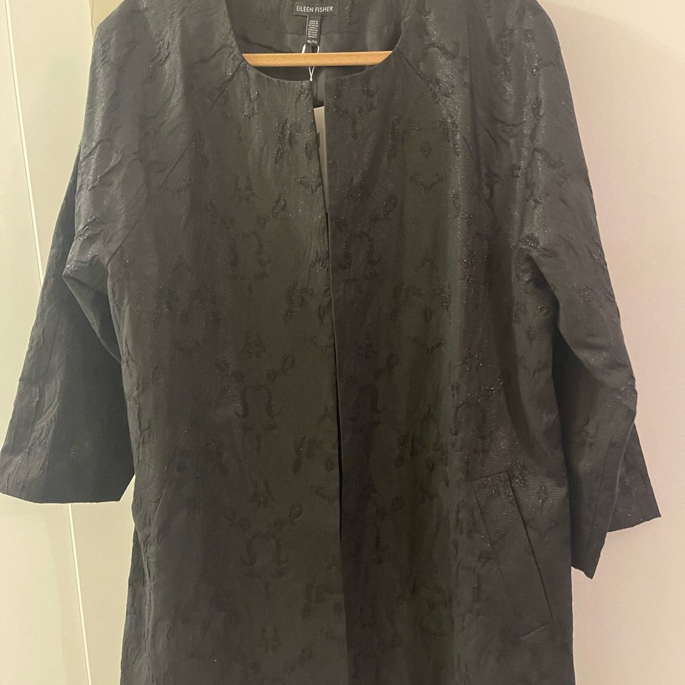 Eileen Fisher Black shimmer jacket